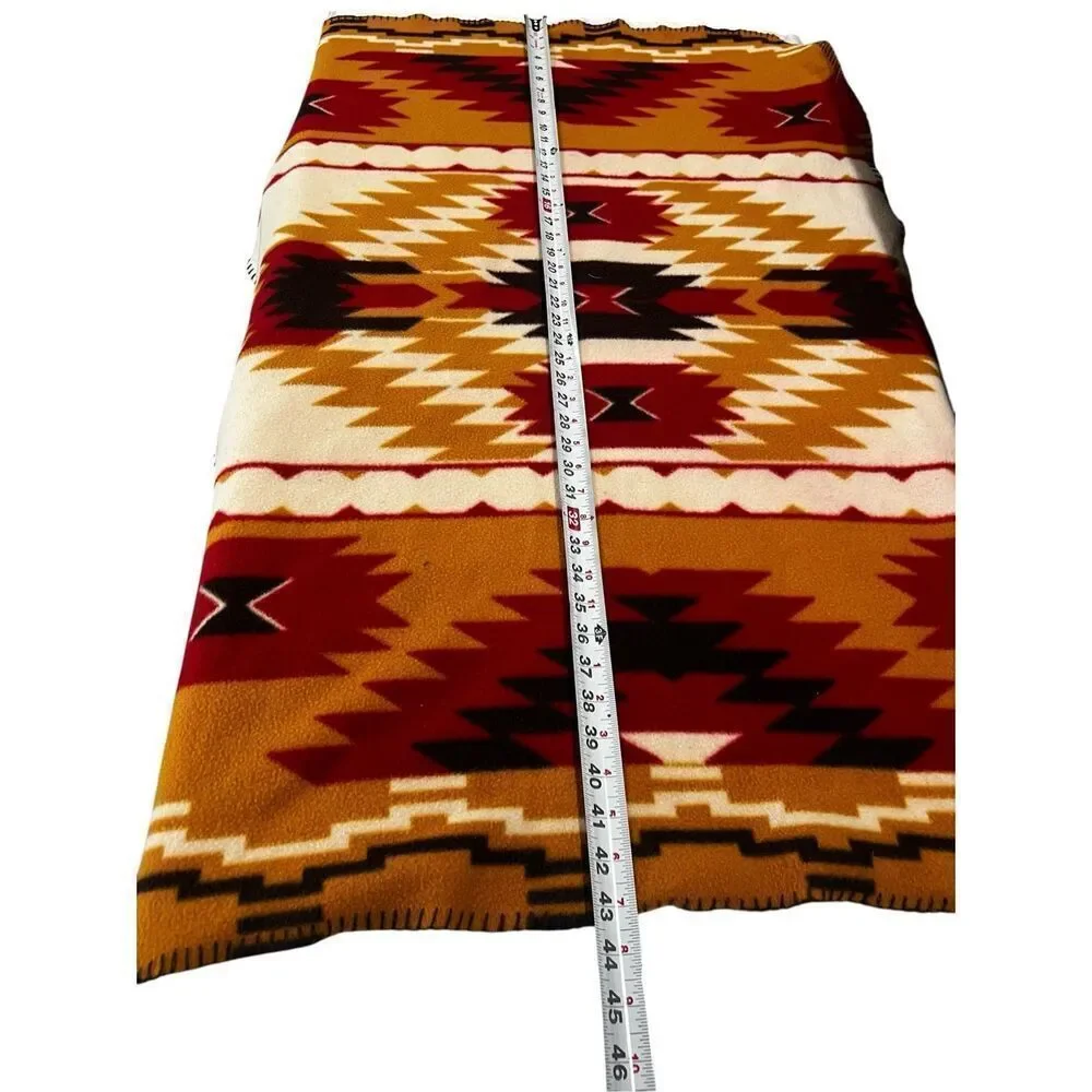 St Labre School Southwestern Vivid Colorful Fleece Throw Blanket native boho